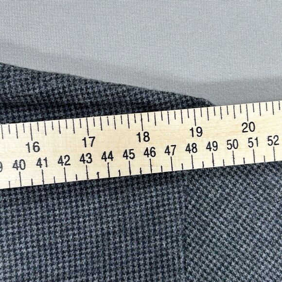 Polo Ralph Lauren Shirt Men L Gray Black Houndstooth Pima Cotton Long Sleeve 90s - Picture 4 of 12